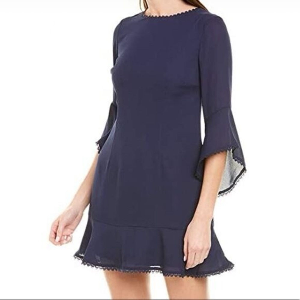 BB Dakota Siesta Bell Sleeve Navy Blue Dress